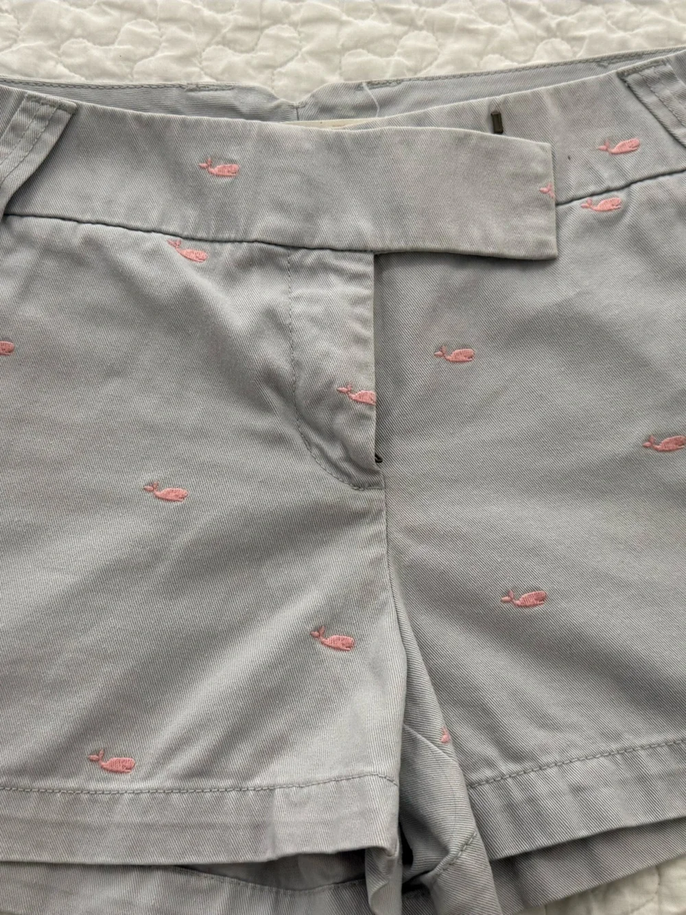 JCrew chinos Gray Cotton Shorts with whale 🐳 accent